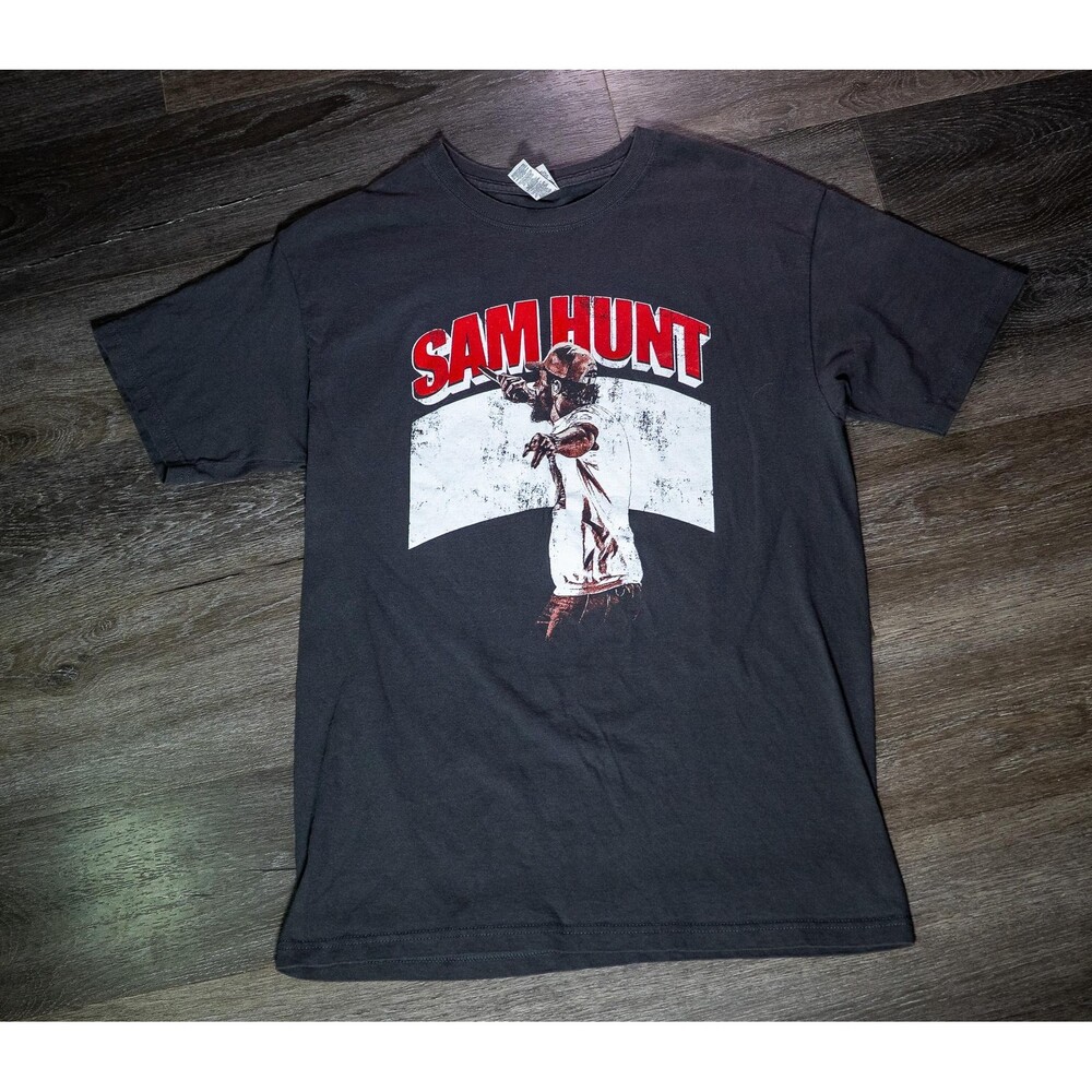Sam Hunt Shirt Mens Medium Gray 2023 Tour Concert Graphic Tee T-Shirt M&O Gold